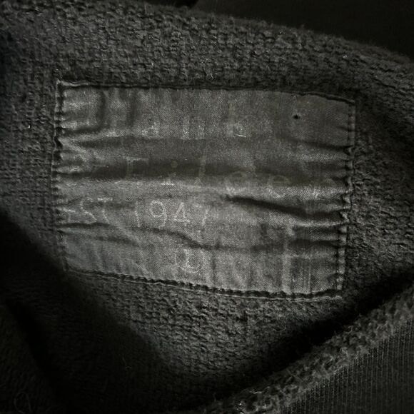 Frank & Eileen Effie Long-Sleeve Funnel Neck Capelet Black Triple Fleece Size L - Picture 4 of 5